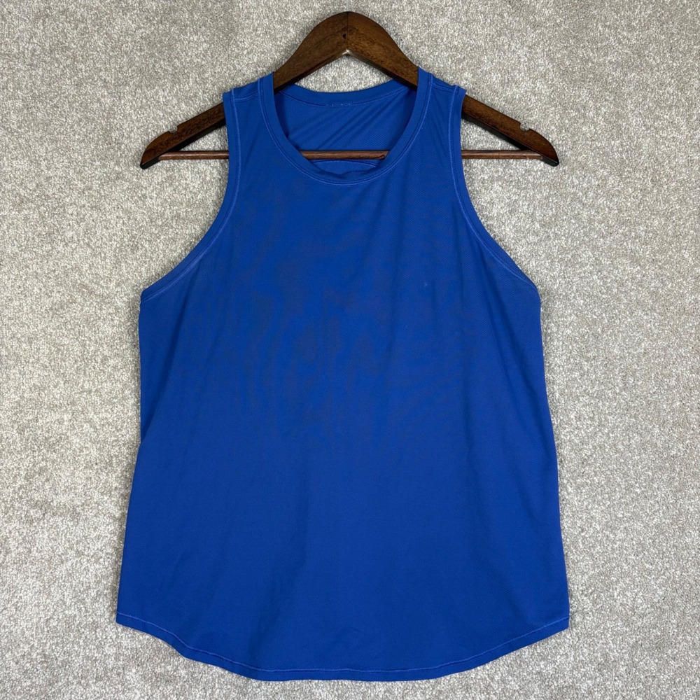 Lululemon Swiftly Tech Racerback Tank Top Blue Mesh Reflective Running
